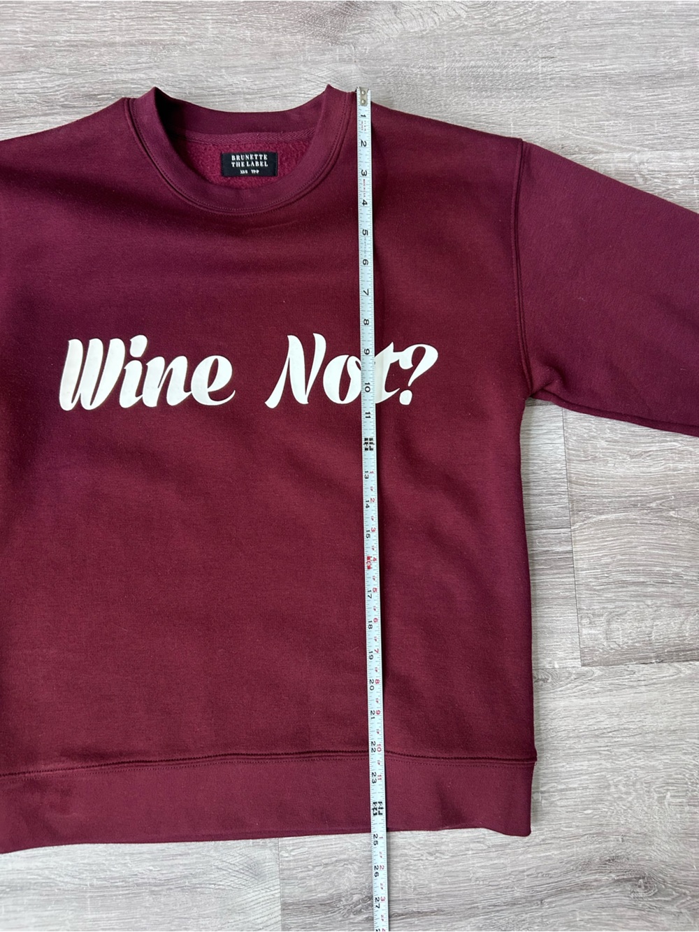 Brunette The Label Women’s Burgundy Sweatshirt size xxs - Picture 7 of 8